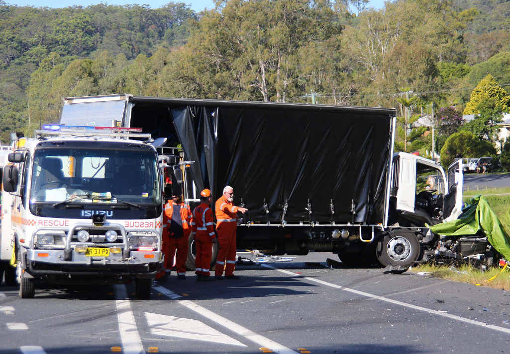 FATAL COLLISION: A man died after his vehicle smashed into a truck. FATAL COLLISION: A man died after his vehicle smashed into a truck.